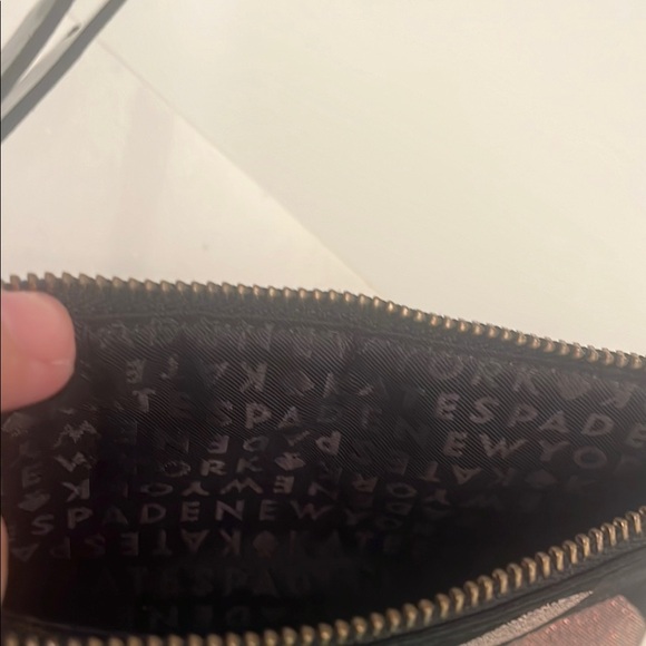 Kate Spade Black and Gold Polka Dot Clutch - Picture 4 of 5